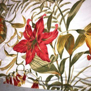 Summer Orange Tiger Lilly Lillies Floral Print Queen 2 Pillow Shams